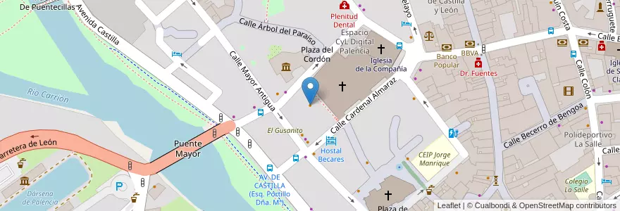 Mapa de ubicacion de Jimmy Jazz en Espagne, Castille-Et-León, Palencia, Campos, Palencia.