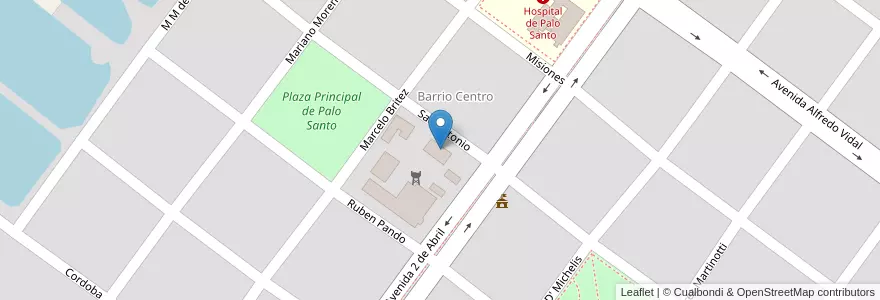 Mapa de ubicacion de JIN 26 - EPEP 35 en Arjantin, Formosa, Departamento Pirané, Municipio De Palo Santo.