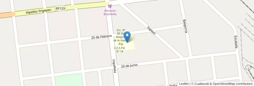 Mapa de ubicacion de JIN 61 “Jardin Dumbo” en Argentinien, Corrientes, Departamento Monte Caseros, Municipio De Monte Caseros.