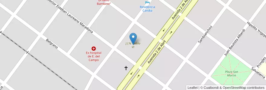 Mapa de ubicacion de J.I.N. Pablo VI en 阿根廷, Formosa, Departamento Patiño, Municipio De Estanislao Del Campo, Estanislao Del Campo.