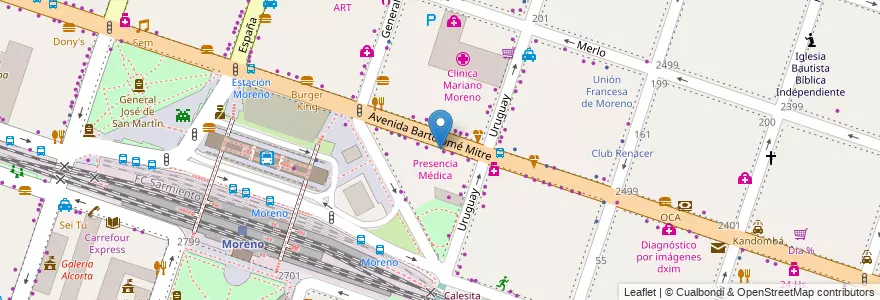 Mapa de ubicacion de Jireh en 阿根廷, 布宜诺斯艾利斯省, Partido De Moreno, Moreno.