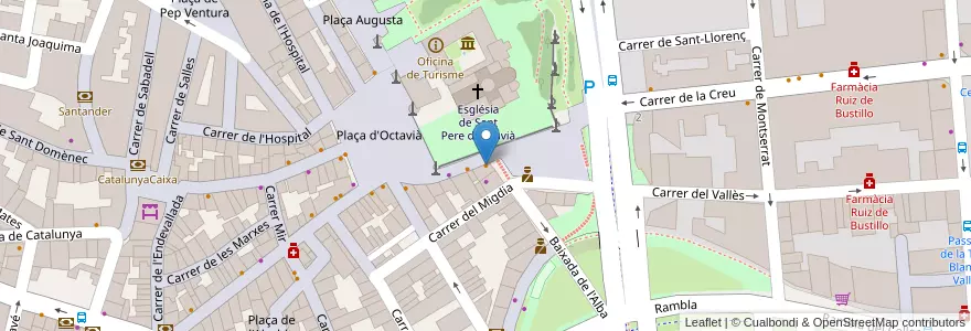 Mapa de ubicacion de Joan Pros en スペイン, カタルーニャ州, Barcelona, Vallès Occidental, Sant Cugat Del Vallès.