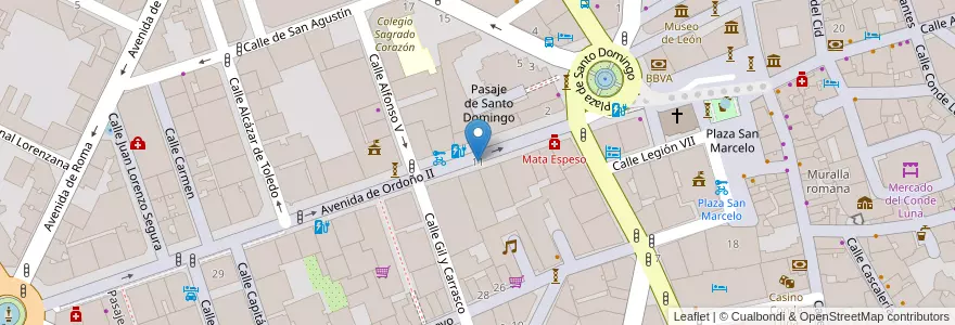 Mapa de ubicacion de Joaquín Yagüe De Paz en 스페인, Castilla Y León, León, Tierra De León, León.