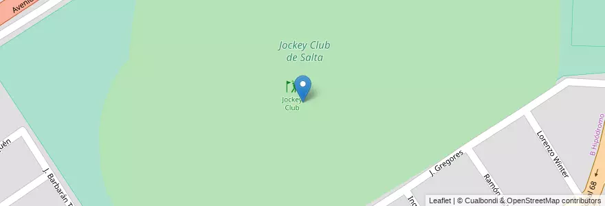 Mapa de ubicacion de Jockey Club en Argentina, Salta, Capital, Municipio De Salta, Salta.