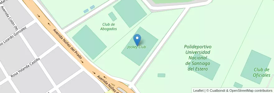 Mapa de ubicacion de Jockey Club en 阿根廷, Santiago Del Estero, Departamento Capital, Santiago Del Estero.