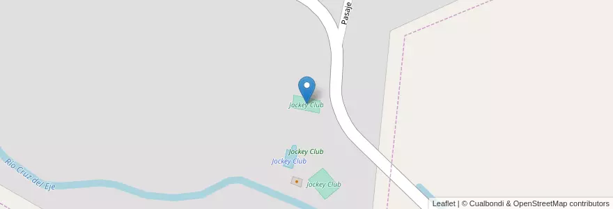Mapa de ubicacion de Jockey Club en アルゼンチン, コルドバ州, Departamento Cruz Del Eje, Municipio De Cruz Del Eje, Pedanía Cruz Del Eje.