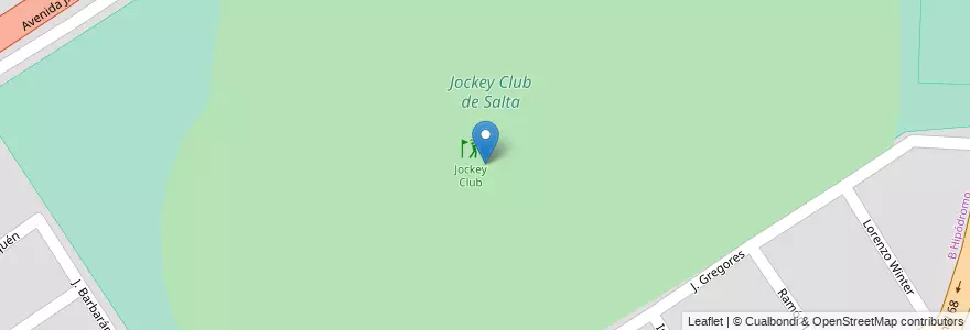 Mapa de ubicacion de Jockey Club de Salta en 阿根廷, Salta, Capital, Municipio De Salta, Salta.