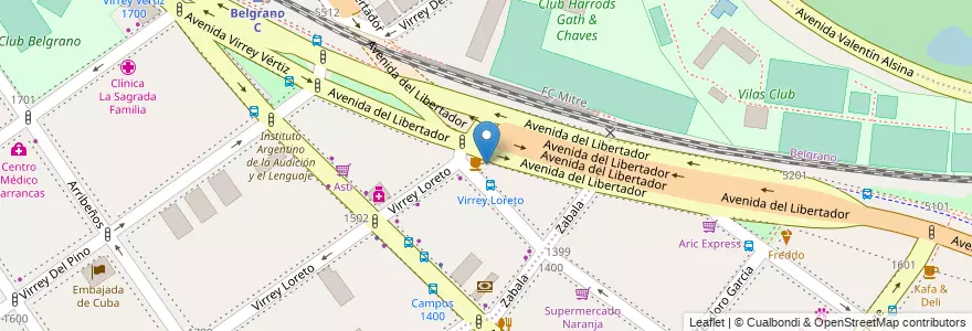 Mapa de ubicacion de Johann, Belgrano en アルゼンチン, Ciudad Autónoma De Buenos Aires, ブエノスアイレス, Comuna 13.