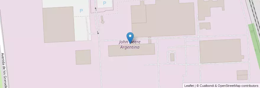 Mapa de ubicacion de John Deere Argentina en الأرجنتين, سانتا في, Departamento Rosario, Municipio De Granadero Baigorria, Granadero Baigorria.