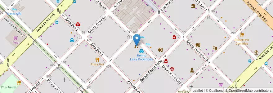 Mapa de ubicacion de John R en Аргентина, Чако, Departamento San Fernando, Ресистенсия, Resistencia.