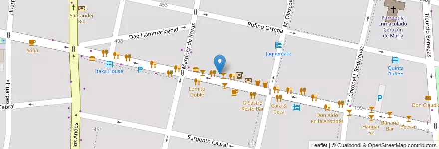 Mapa de ubicacion de Johnny B Good en Arjantin, Şili, Mendoza, Departamento Capital, Ciudad De Mendoza, Sección 5ª Residencial Sur.