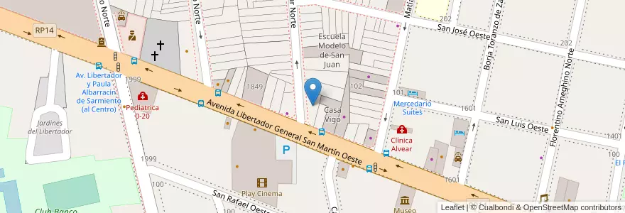Mapa de ubicacion de Johnny B Good en 阿根廷, San Juan, 智利, Capital.
