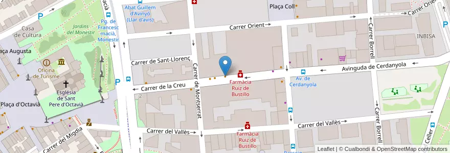 Mapa de ubicacion de Johnny bar en إسبانيا, كتالونيا, برشلونة, فالس أوكيدنتل, Sant Cugat Del Vallès.
