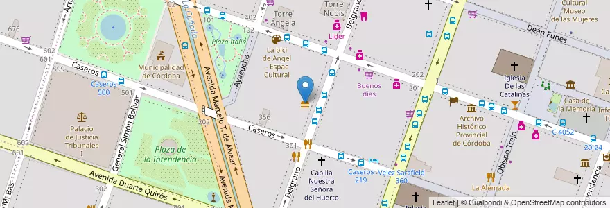 Mapa de ubicacion de Johnny Cruz burger en Argentina, Córdoba, Departamento Capital, Pedanía Capital, Córdoba, Municipio De Córdoba.