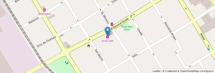 Mapa de ubicacion de Jonas Salk en Arjantin, Buenos Aires, Partido De Quilmes, Quilmes.