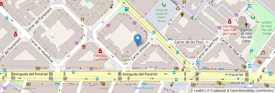 Mapa de ubicacion de Jonny Aldana en اسپانیا, Catalunya, Barcelona, Barcelonès, Barcelona.