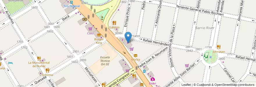 Mapa de ubicacion de Jorge Ferro, Belgrano en Argentinien, Ciudad Autónoma De Buenos Aires, Buenos Aires, Comuna 13.