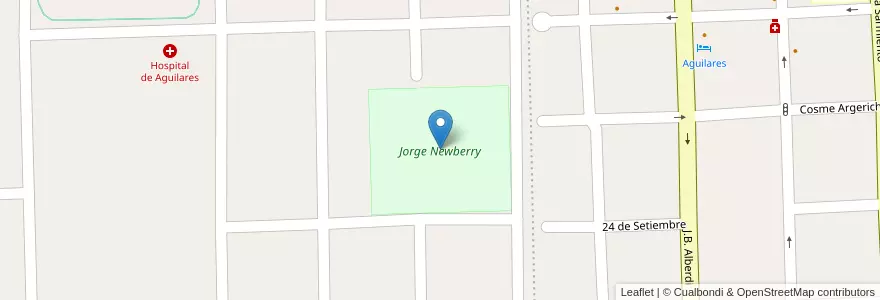 Mapa de ubicacion de Jorge Newberry en آرژانتین, Tucumán, Departamento Río Chico, Aguilares, Municipio De Aguilares.