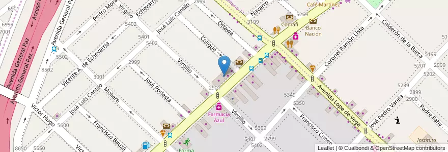 Mapa de ubicacion de Jorge Rucco Propiedades, Villa Real en Argentine, Province De Buenos Aires, Comuna 10, Partido De Tres De Febrero.