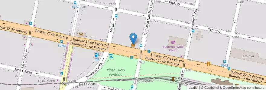 Mapa de ubicacion de Jorgito, Comida Rápida en Аргентина, Санта-Фе, Departamento Rosario, Municipio De Rosario, Росарио.