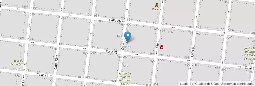 Mapa de ubicacion de Jorly en アルゼンチン, ブエノスアイレス州, Partido De Veinticinco De Mayo, Veinticinco De Mayo.