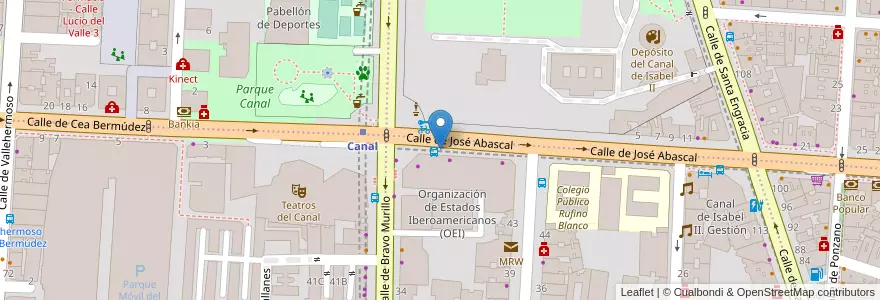 Mapa de ubicacion de JOSE ABASCAL, CALLE, DE,2 en スペイン, マドリード州, Comunidad De Madrid, Área Metropolitana De Madrid Y Corredor Del Henares, Madrid.