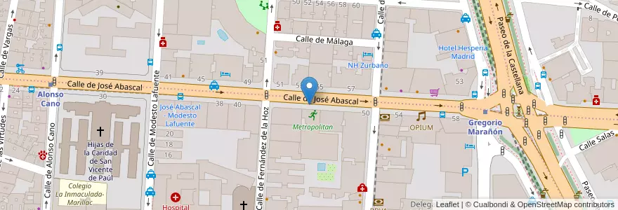 Mapa de ubicacion de JOSE ABASCAL, CALLE, DE,46 en إسبانيا, منطقة مدريد, منطقة مدريد, Área Metropolitana De Madrid Y Corredor Del Henares, مدريد.