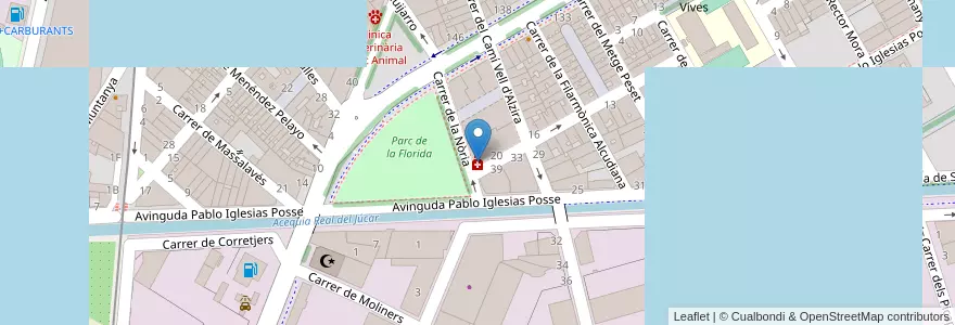 Mapa de ubicacion de José Arnandis en スペイン, バレンシア州, València / Valencia, La Ribera Alta, L'Alcúdia.
