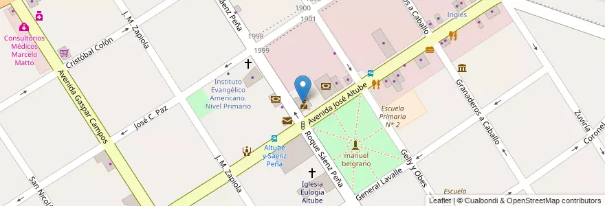Mapa de ubicacion de José C. Paz 1 en Argentina, Buenos Aires, Partido De José C. Paz.