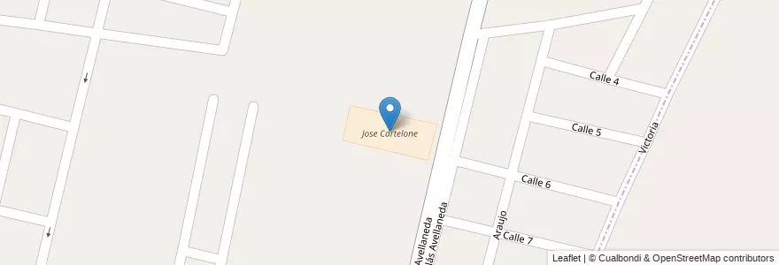 Mapa de ubicacion de Jose Cartelone en Argentina, Chile, Mendoza, Departamento Guaymallén, Distrito El Bermejo.