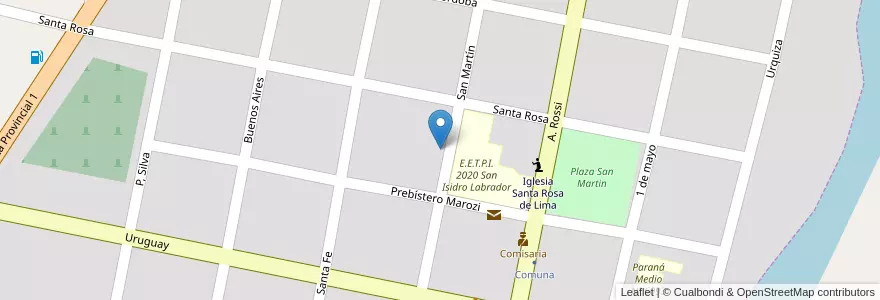 Mapa de ubicacion de José de San Martin N 426 en Argentine, Santa Fe, Departamento Garay, Municipio De Santa Rosa De Calchines, Santa Rosa.