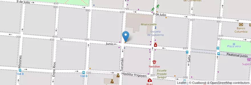 Mapa de ubicacion de Jose Eladio en アルゼンチン, コリエンテス州, Departamento Capital, Corrientes, Corrientes.