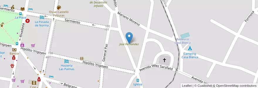 Mapa de ubicacion de Jose Fernandez en Argentina, Córdoba, Departamento Punilla, Pedanía Dolores, Municipio De Capilla Del Monte, Capilla Del Monte.