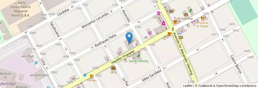 Mapa de ubicacion de José García en آرژانتین, استان بوئنوس آیرس, Partido De San Isidro, Martínez.