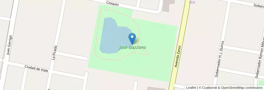 Mapa de ubicacion de José Gazzano en Arjantin, Entre Ríos, Departamento Paraná, Distrito Sauce, Paraná, Paraná.