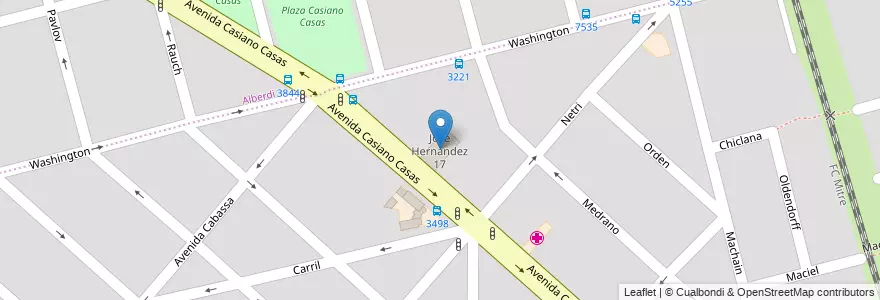 Mapa de ubicacion de José Hernandez 17 en Argentina, Santa Fe, Departamento Rosario, Municipio De Rosario, Rosario.
