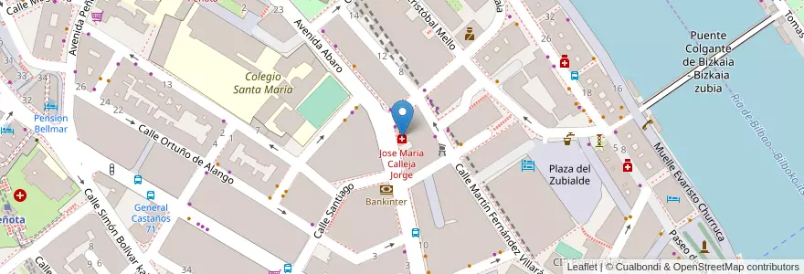 Mapa de ubicacion de Jose Maria Calleja Jorge en 西班牙, 巴斯克, 比斯开, Bilboaldea, Portugalete.