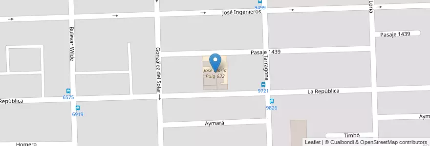 Mapa de ubicacion de José María Puig 632 en Argentinië, Santa Fe, Departamento Rosario, Municipio De Rosario, Rosario.