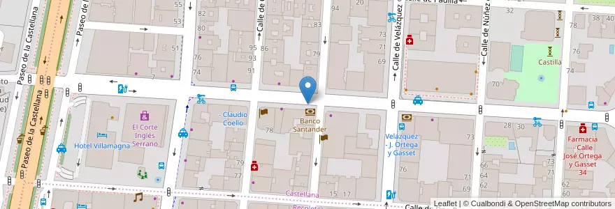 Mapa de ubicacion de JOSE ORTEGA Y GASSET, CALLE, DE,14 en España, Comunidad De Madrid, Comunidad De Madrid, Área Metropolitana De Madrid Y Corredor Del Henares, Madrid.