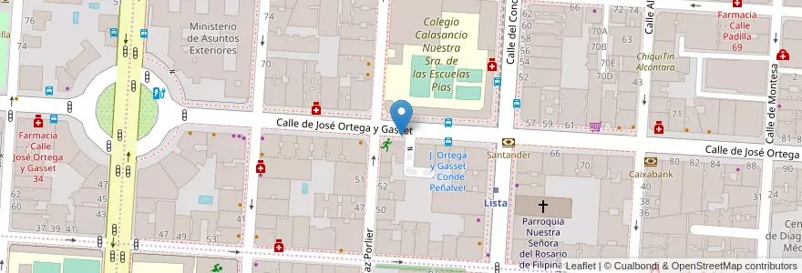 Mapa de ubicacion de JOSE ORTEGA Y GASSET, CALLE, DE,56 en スペイン, マドリード州, Comunidad De Madrid, Área Metropolitana De Madrid Y Corredor Del Henares, Madrid.