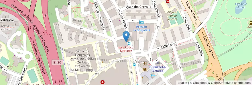Mapa de ubicacion de Jose Rouco Martinez en スペイン, バスク州, Bizkaia, Bilboaldea, Barakaldo.