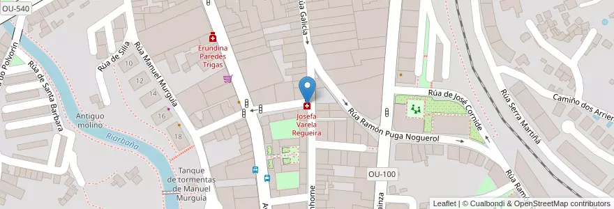 Mapa de ubicacion de Josefa Varela Regueira en スペイン, ガリシア州, オウレンセ, Ourense, オウレンセ.