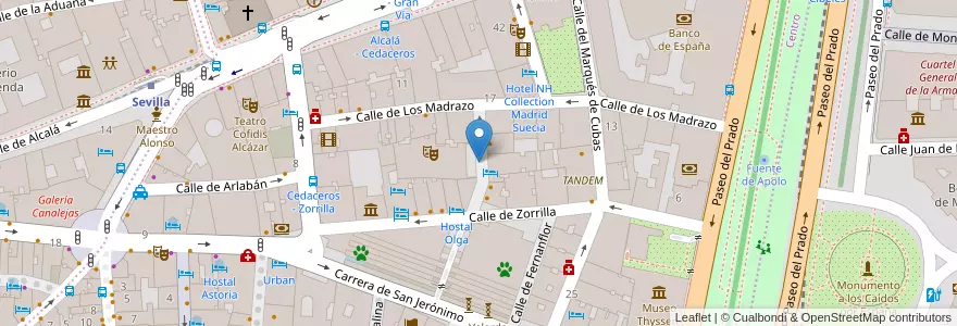 Mapa de ubicacion de JOVELLANOS, CALLE, DE,5 en اسپانیا, بخش خودمختار مادرید, بخش خودمختار مادرید, Área Metropolitana De Madrid Y Corredor Del Henares, مادرید.