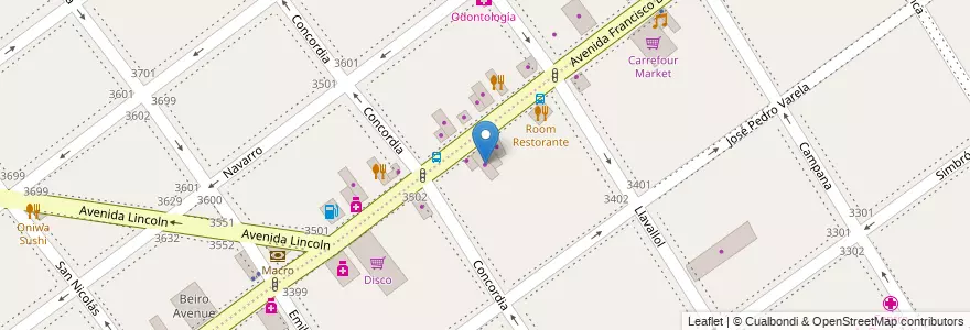 Mapa de ubicacion de JR Automotores, Villa del Parque en アルゼンチン, Ciudad Autónoma De Buenos Aires, ブエノスアイレス, Comuna 11.