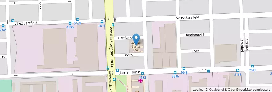 Mapa de ubicacion de Juan B. Bustos 1188 en الأرجنتين, سانتا في, Departamento Rosario, Municipio De Rosario, روساريو.