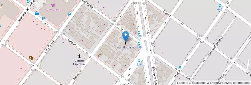 Mapa de ubicacion de Juan Bautista en الأرجنتين, محافظة سانتا كروز, تشيلي, Mercado De La Ciudad, Deseado, Caleta Olivia.