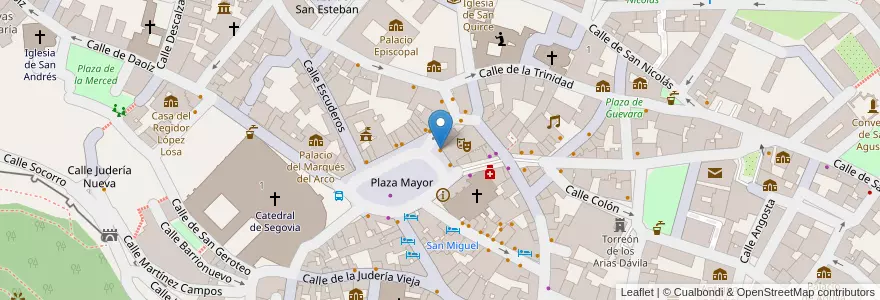 Mapa de ubicacion de Juan Bravo en スペイン, カスティーリャ・イ・レオン州, Segovia, Segovia.