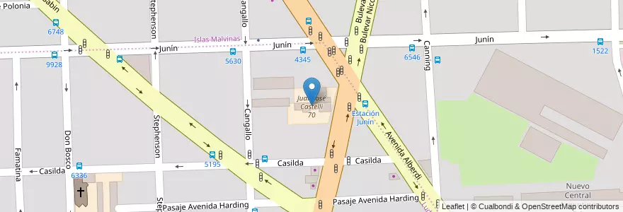Mapa de ubicacion de Juan José Castelli 70 en Argentinien, Santa Fe, Departamento Rosario, Municipio De Rosario, Rosario.