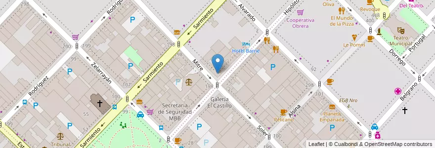 Mapa de ubicacion de Juan Jose Passo en アルゼンチン, ブエノスアイレス州, Partido De Bahía Blanca, Bahía Blanca.