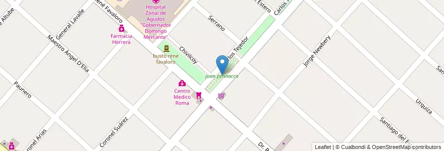 Mapa de ubicacion de juan pennacca en Argentinië, Buenos Aires, Partido De José C. Paz.